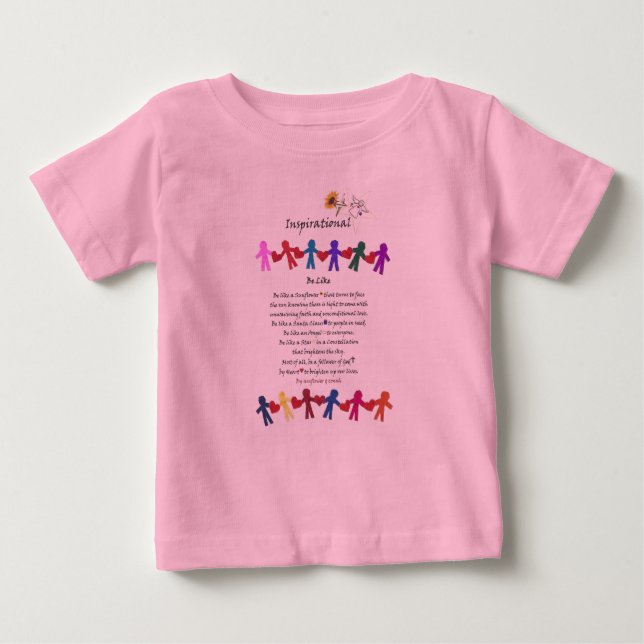 Camiseta de bebê de amizade cardíaca inspiracional (Frente)