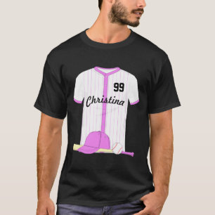 Camiseta de bebê de beisebol personalizada fofa