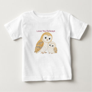 Camiseta de Bebê de Coruja de Celeiro Fofa