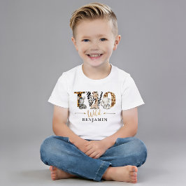 Camiseta de bebê de dois anos selvagem na selva