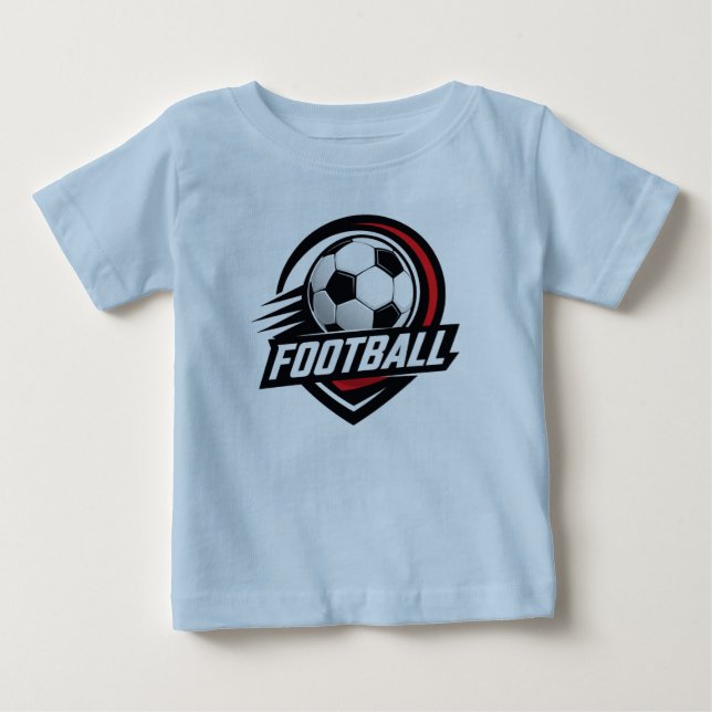 Camiseta de Bebê de Futebol  Lindo Conjunto de Est (Frente)