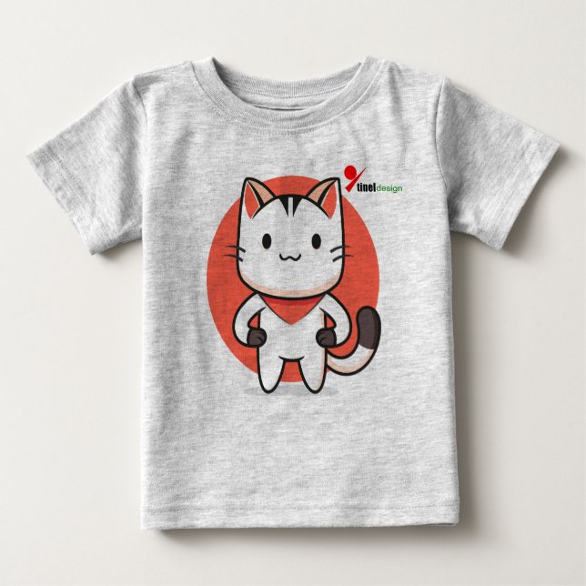 Camiseta de bebê de gato doce - Design de gatinho  (Frente)