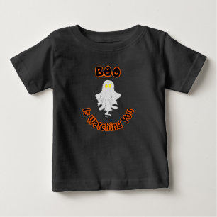 Camiseta de Bebê de Halloween Boo Está Te Observ