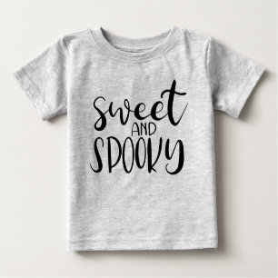 Camiseta De Bebê De Halloween Doce E Spooky