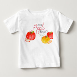 Camiseta de bebê de maçã branca camisa de festa