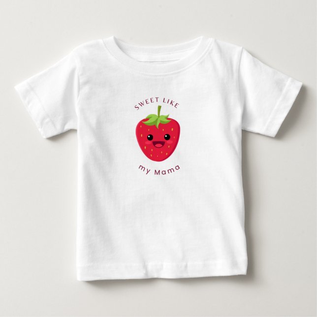 Camiseta de Bebê de Morango (Frente)