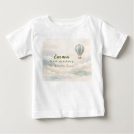 Camiseta de bebê de primeiro aniversário de Balão 