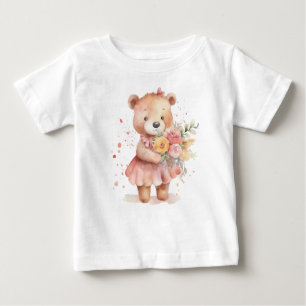 camiseta de bebê de ursinho bonitinho
