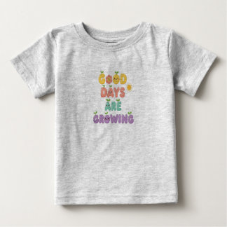 Camiseta de Bebê Dias Felizes Estão Crescendo