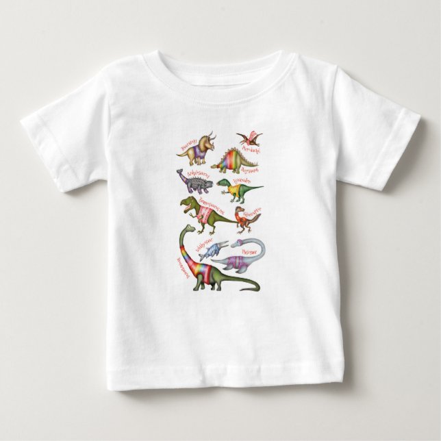 Camiseta de bebê dinossauro (Frente)