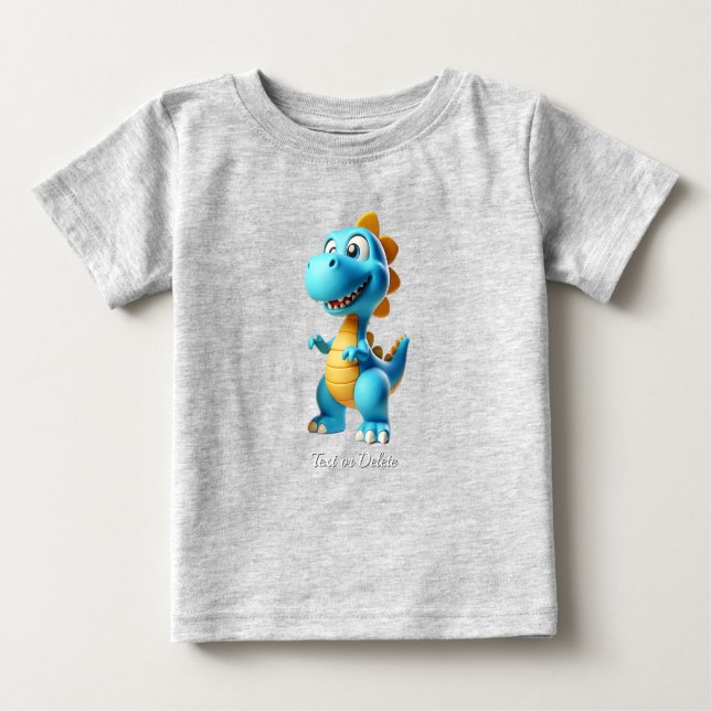 Camiseta de Bebê Dinossauro Bonito (Frente)