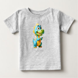 Camiseta de Bebê Dinossauro Fofo
