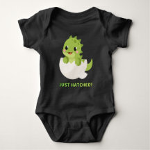 Camiseta de Bebê Dinossauro Fofo Recém-Nascido
