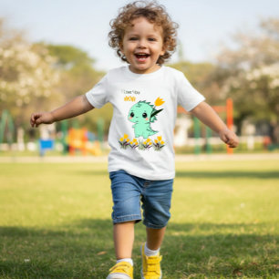 Camiseta de Bebê Dinossauro Hortelã Fofa