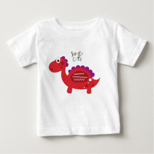 Camiseta de Bebê Dinossauro Super Bonita