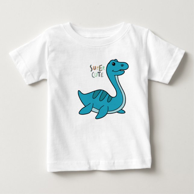 Camiseta de Bebê Dinossauro Super Fofo (Frente)