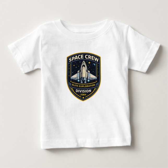 Camiseta de Bebê Divisão de Exploração da Tripulaç (Frente)