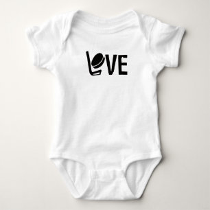 Camiseta De Bebê Do Amor De Hóquei