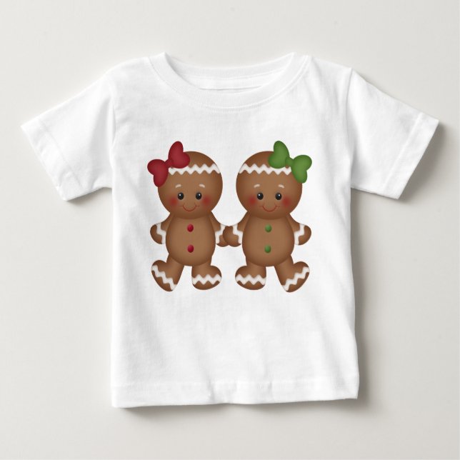 Camiseta de bebê do Pão-de-Natal (Frente)