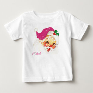 Camiseta de bebê do Papai Noel de Natal personaliz