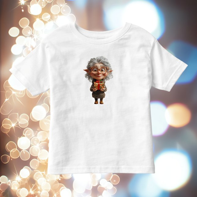 Camiseta de bebê do Papai Noel Professor Elfo (Criador carregado)