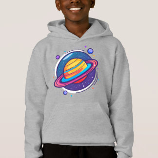 Camiseta de Bebê do Planeta Saturno Fofo – Espaço