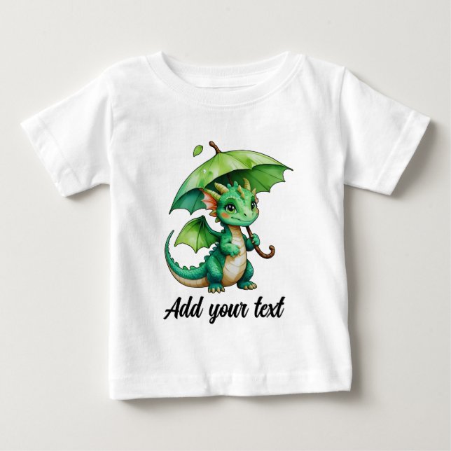 Camiseta de Bebê Dragão Fofo (Frente)