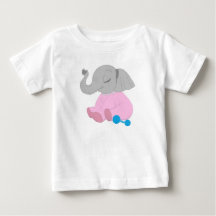 Camiseta de bebê elefante bebê
