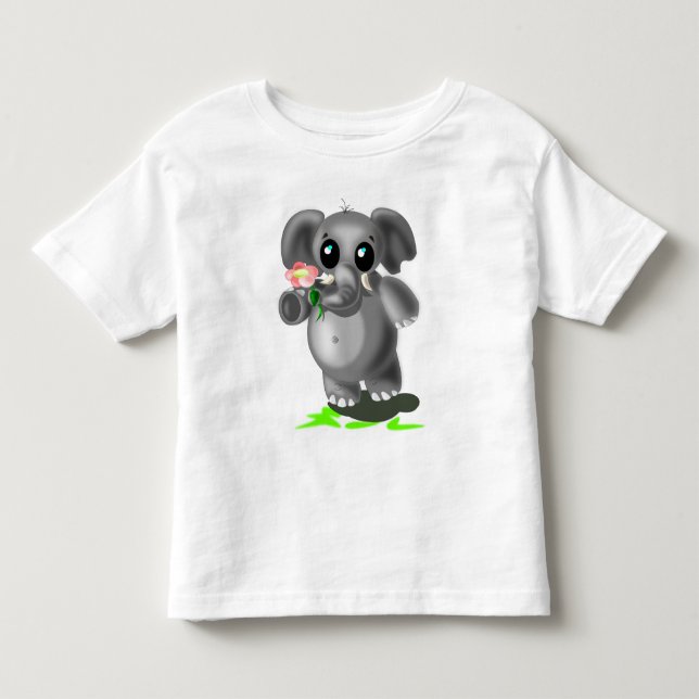 Camiseta de Bebê Elefante Bonito (Frente)