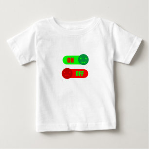 Camiseta de Bebê Emoji de Humor Ligado e Desligado