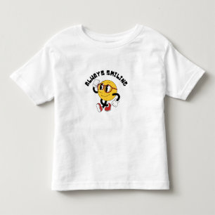 Camiseta de Bebê Emoji Fofo Sempre Sorridente