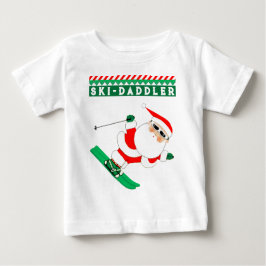 Camiseta de Bebê Esquiador Engraçado
