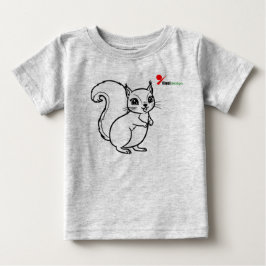 Camiseta de Bebê Esquilo da Floresta