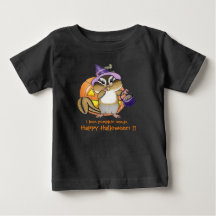 Camiseta de Bebê Esquilo do Halloween