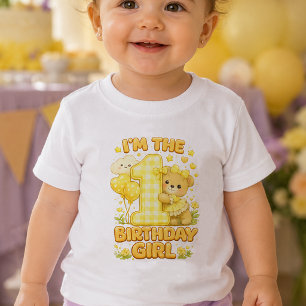 Camiseta de Bebê Eu Sou a Menina do Aniversário
