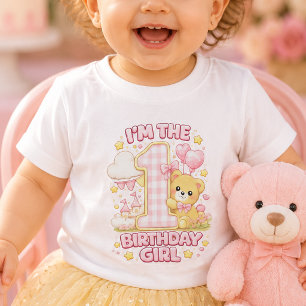 Camiseta de Bebê Eu Sou a Menina do Aniversário