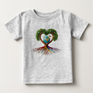 Camiseta de Bebê Família de Elefante Fofo