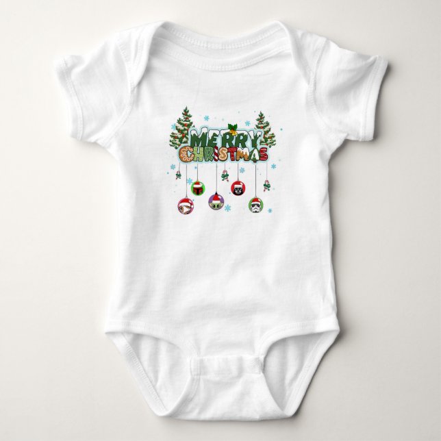 Camiseta de Bebê Feliz Natal (Frente)