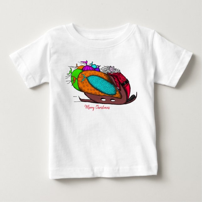 Camiseta de Bebê Feliz Natal (Frente)