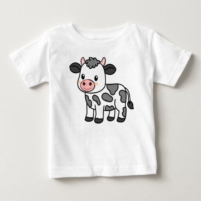 Camiseta de Bebê Fofa com Ilustração Adorável de V (Frente)