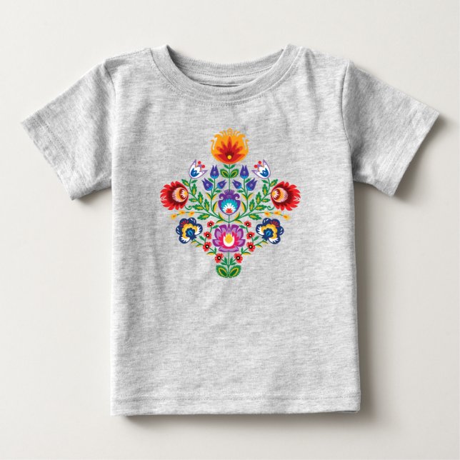 Camiseta de bebê Folclórico (Frente)