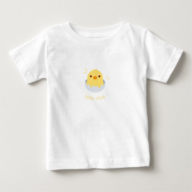 camiseta de bebê frango fofo (Frente)
