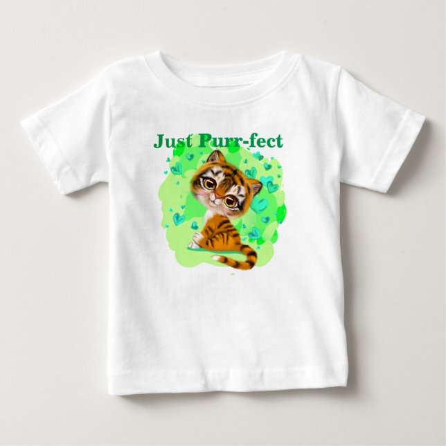 Camiseta de Bebê Gatinho Per-feito (Frente)
