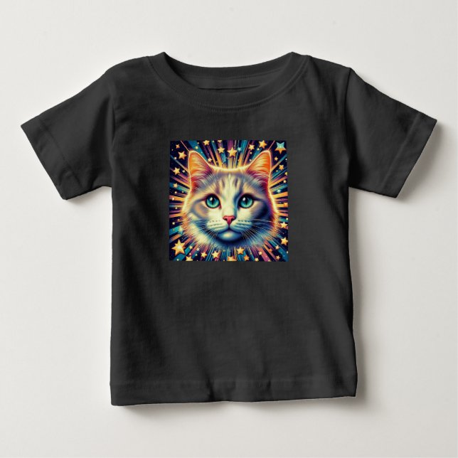 Camiseta de bebê gato fofo! (Frente)