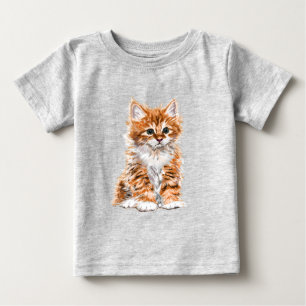 Camiseta de Bebê Gato - Pintura