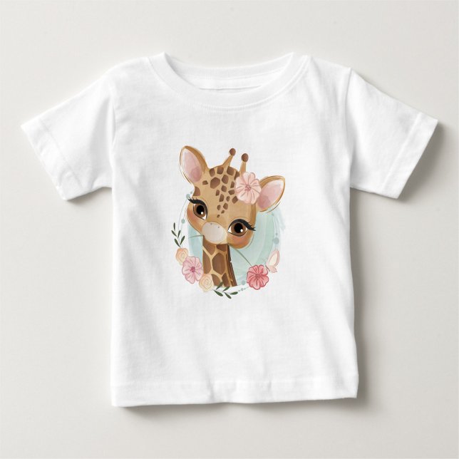 Camiseta de Bebê Girafa Bonita (Criador carregado)