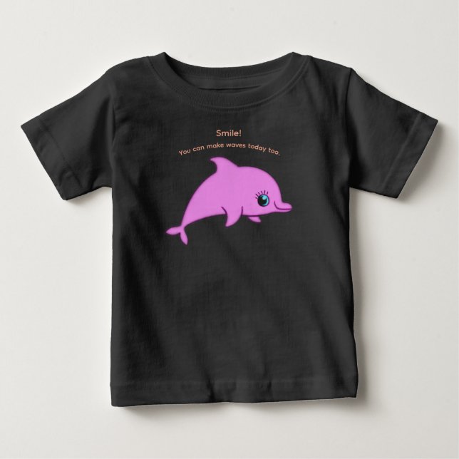Camiseta de Bebê Golfinho (Frente)