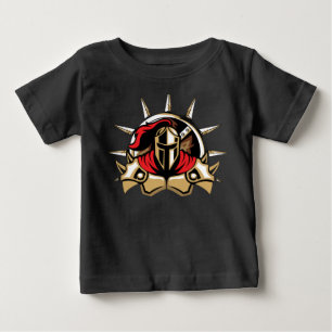 Camiseta de Bebê Guerreiro Espartano Fofo