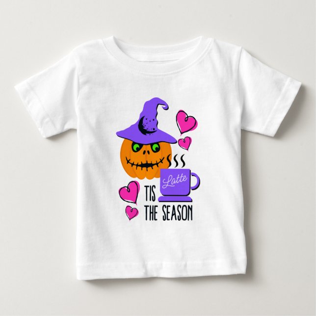 Camiseta de Bebê Halloween Pumpkin Spice – Blusa F (Frente)