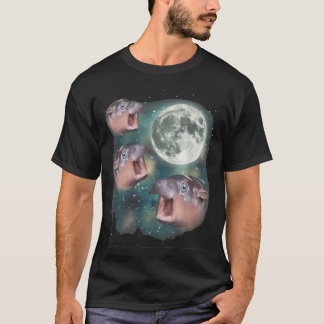 Camiseta de Bebê Hipopótamo Adorável Lune-Deng - H (Frente)